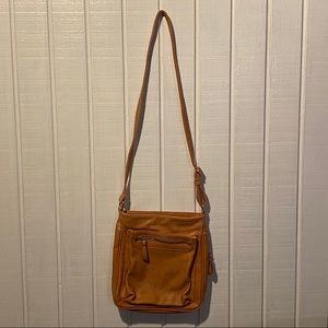 Miztique Brown Leather Crossbody Purse